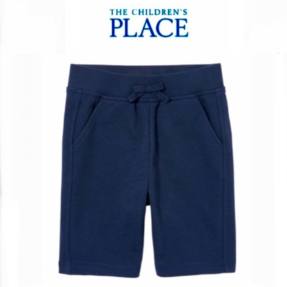 THE CHILDREN’S PLACE Girls Uniform French Terry Shorts navy blue size 16 NWT